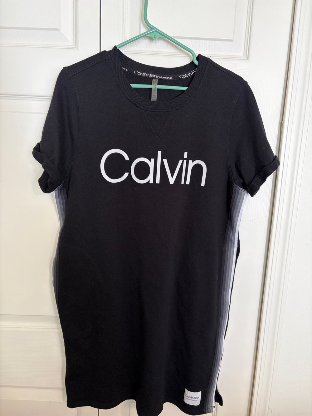 Calvin Klein Black Mini Dress with White Logo